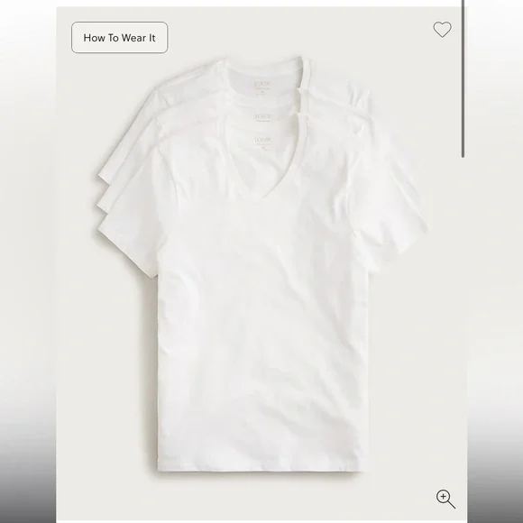 J.Crew V-neck undershirts three-pack - Picture 1 of 5